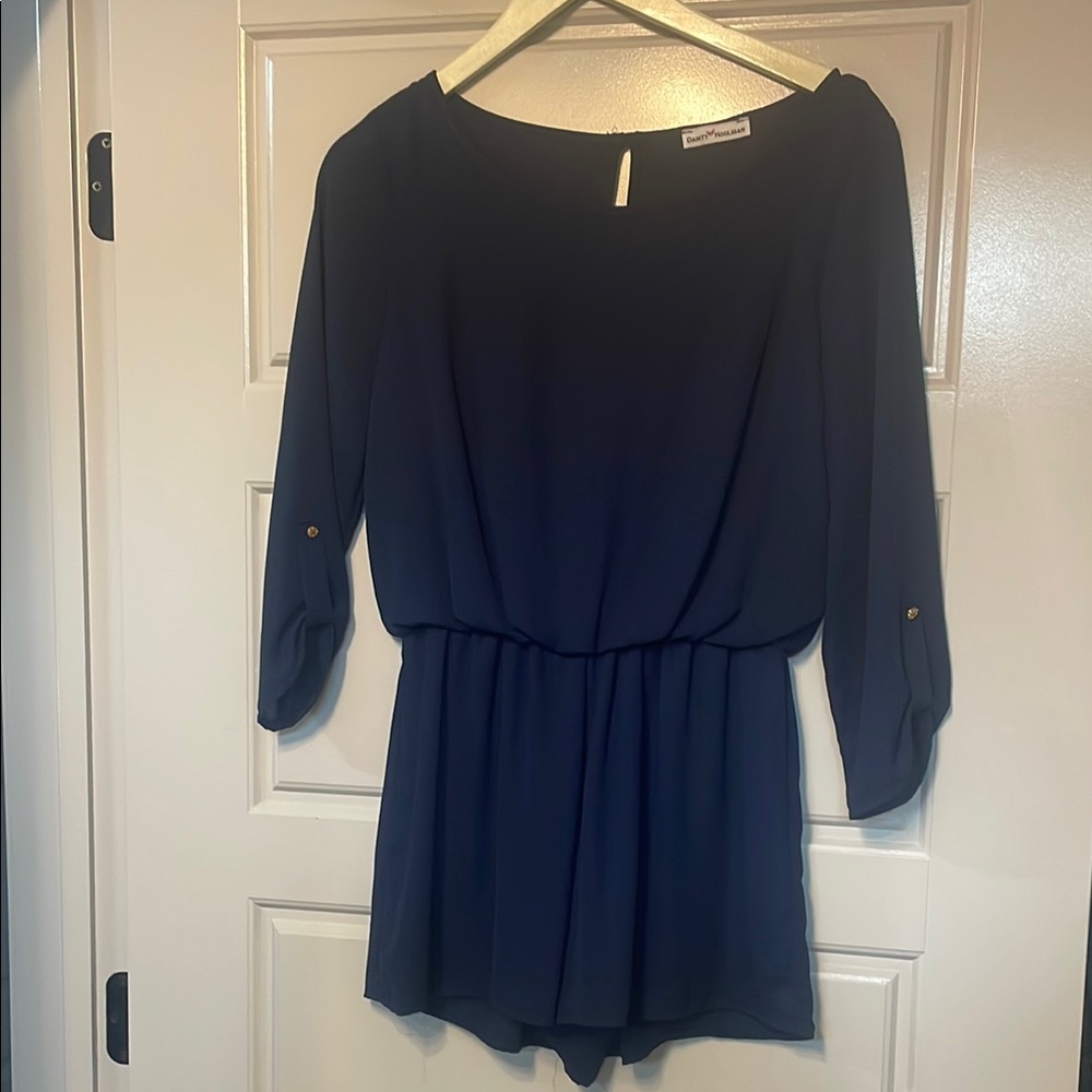 Dainty Hooligan Navy Blue Romper